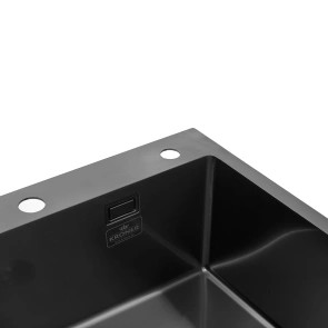 Комплект кухонна мийка Kroner Schwarze-6050HM PVD + змішувач Ersel-GRP03393BLK + дозатор Spender-026 №7