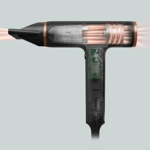 Фен Rowenta T-Shape Maestria Nano, 1700Вт, 3 режими, дифузор, іоніз-я, хол. обдув, чорний №8