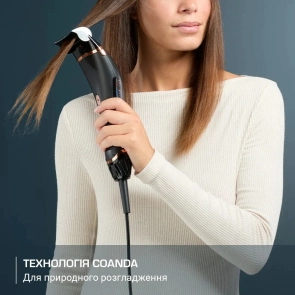 Фен Rowenta Ultimate Experience Air Motion, 1300Вт, 3 режими, насадка-гребінець, кейс для зберігання, іоніз-я, хол. обдув, чорний №6