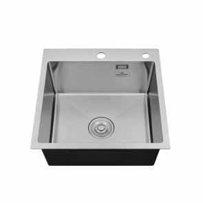 Комплект кухонна мийка Kroner Gebürstet-5050HM + змішувач Küche-C031GRA + дозатор Spender-016 №4