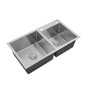 Комплект кухонна мийка Kroner Gebürstet-7843ZHM + змішувач Edelstahl Klassisch-ESG03815BLK + дозатор Spender-016 №5
