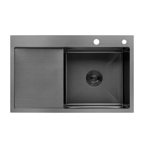 Комплект кухонна мийка Kroner Schwarze-7849RHM PVD + змішувач Edelstahl Klassisch-SCH035PVD + дозатор Spender-026 №2