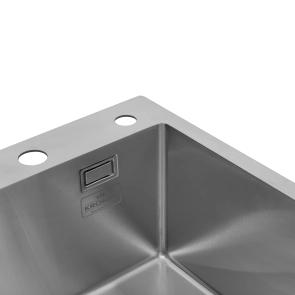 Комплект кухонна мийка Kroner Gebürstet-5050HM + змішувач Küche-C031BLK + дозатор Spender-016 №7