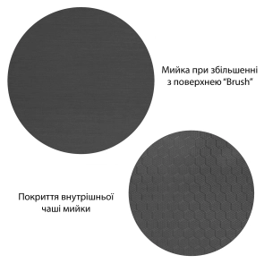 Кухонна мийка Kroner KRP Derby - 6050HM PVD (2,5/0,5 мм) №3