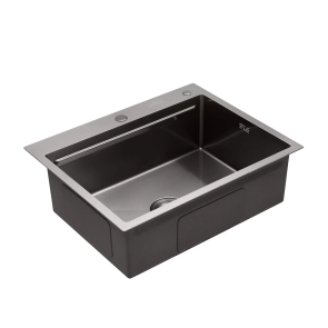 Кухонна мийка Kroner KRP Schwarze - 6350HM PVD (3.0/1.0 мм) №2