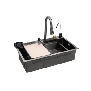 Кухонний комплект з мийкою Kroner KRP Schwarze - SET7545NB PVD (3.0/0.8 мм) №7