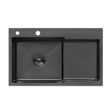 Кухонная мойка Kroner KRP Schwarze - 7848LHM PVD (3.0/1.0 мм)