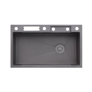Кухонна мийка Kroner KRP Schwarze - SET7545NG PVD (3.0/0.8 мм) №3
