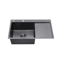 Кухонная мойка Kroner KRP Schwarze - 7849LHM PVD (3.0/1.0 мм)