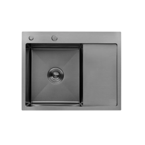 Кухонная мойка Kroner KRP Schwarze - 6350LHM PVD (3.0/1.0 мм) №5