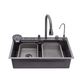 Кухонна мийка Kroner KRP Schwarze - SET7545NG PVD (3.0/0.8 мм) №5