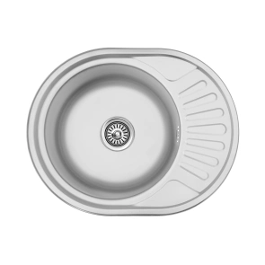 Кухонна мийка Kroner KRP Satin - 5745 (0.8 мм) №6