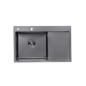 Кухонная мойка Kroner KRP Schwarze - 7849LHM PVD (3.0/1.0 мм) №4