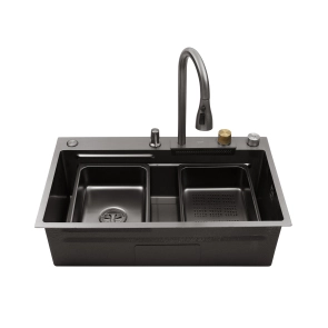 Кухонний комплект з Мийкою Kroner KRP Schwarze - SET7545HM PVD (3.0/0.8 мм) №3