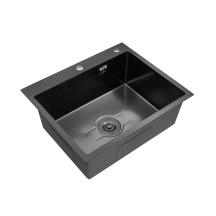 Кухонная мойка Kroner KRP Derby - 6050HM PVD (2,5/0,5 мм)