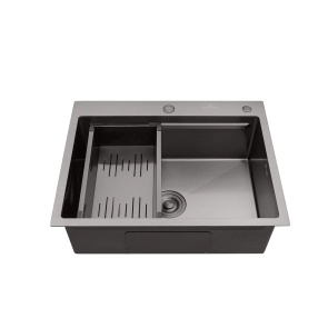 Кухонна мийка Kroner KRP Schwarze - 6350HM PVD (3.0/1.0 мм) №7