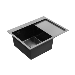 Кухонная мойка Kroner KRP Schwarze - 6350LHM PVD (3.0/1.0 мм) №7