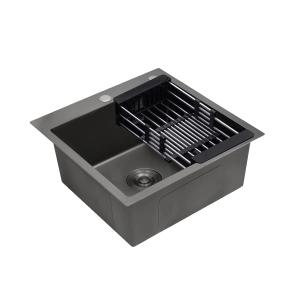 Кухонная мойка Kroner KRP Schwarze - 4545HM PVD (3.0/1.0 мм) №5