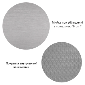 Кухонна мийка Kroner KRP Derby - 6050HM Brush (2,5/0,5 мм) №6
