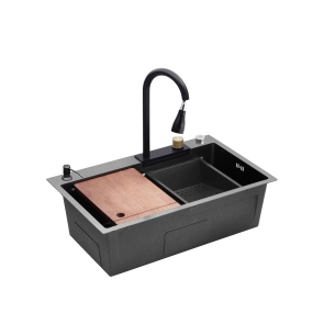 Кухонный комплект с мойкой Kroner KRP Schwarze - SET7546HM PVD (3.0/0.7 мм) №9
