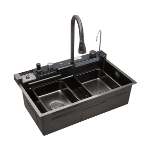 Кухонний комплект з мийкою Kroner KRP Schwarze - SET7546ARTHM PVD (3.0/0.8 мм) №3