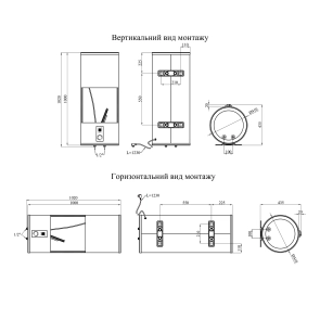 Водонагрівач Kroner Runder K100VH2-D з сухим ТЕНом №2