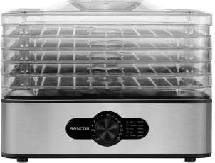 Сушарка для продуктів Sencor 240Вт, піддонів - 5x2.9см, діаметр - 29см, макс - 70°С, пластик, сірий №4