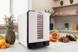 Сушилка для продуктов Ardesto 550Вт, поддонов – 10+1x3см, макс – 70°С, сетка для ягод, пластик, белый №5