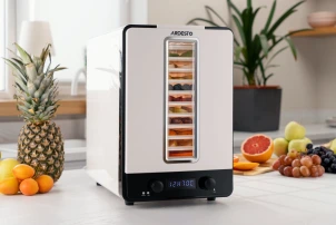 Сушилка для продуктов Ardesto 550Вт, поддонов – 10+1x3см, макс – 70°С, сетка для ягод, пластик, белый №6