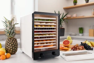Сушилка для продуктов Ardesto 550Вт, поддонов – 10+1x3см, макс – 70°С, сетка для ягод, пластик, белый №8