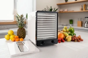 Сушилка для продуктов Ardesto 550Вт, поддонов – 10+1x3см, макс – 70°С, сетка для ягод, пластик, белый №11