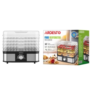 Сушилка для продуктов Ardesto 245Вт, поддонов - 5x3см, макс - 70°С, пластик, черный+нерж №9