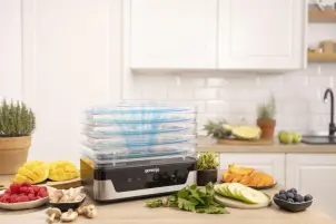 Сушилка для продуктов Gorenje 230Вт, поддонов - 5x2.8см, диаметр - 29см, макс - 75°С, электр.упр,белый №11