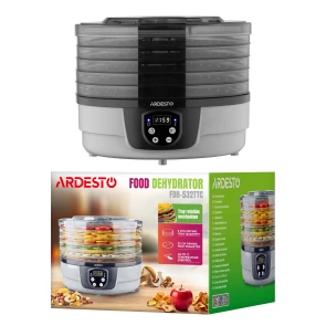 Сушилка для продуктов Ardesto FDB-532TTC, 250Вт, поддонов -5x3см, диаметр-32см, макс-70°С, таймер, электр. управление, пластик, белый №9