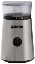 Кофемолка Gorenje роторная 150Вт, объем зерен-60г, металл, черно-серебристый