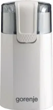 Кофемолка Gorenje роторная 150Вт, объем зерен-60г, 3 степени помола, пластик/металл, белый