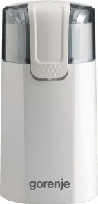 Кофемолка Gorenje роторная 150Вт, объем зерен-60г, 3 степени помола, пластик/металл, белый №1