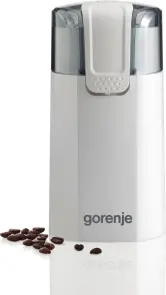 Кофемолка Gorenje роторная 150Вт, объем зерен-60г, 3 степени помола, пластик/металл, белый №3