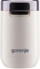 Кавомолка Gorenje роторна 150Вт, об'єм зерен-45г, 3 ступеня помолу, пластик/метал, білий №1