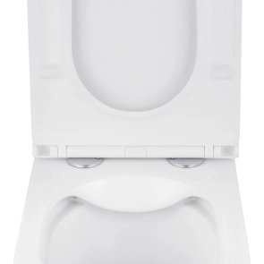 Унітаз підвісний безобідковий Kroner Eifel WHI493436 RIMLESS з сидінням Slim Duroplast / Soft-close / Quick relase (KE493436WHIR) №5