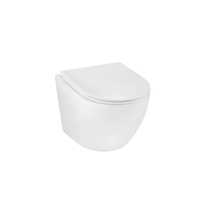 Унітаз підвісний безобідковий Kroner Harz WHI493736 RIMLESS з сидінням Slim Duroplast / Soft-close / Quick relase (KH493736WHIR) №1