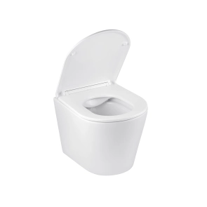 Унитаз подвесной безобедочный Kroner Armada WHI513636 RIMLESS с сиденьем Slim Duroplast / Soft-close / Quick relase (KA513636WHIR) №4