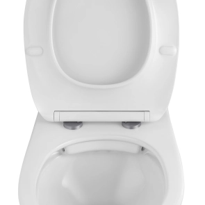 Унитаз подвесной безобедочный Kroner Oker WHI533536 RIMLESS с сиденьем (KO533536WHIR) №5
