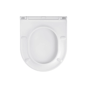 Унітаз підвісний безобідковий Kroner Harz WHI493736 RIMLESS з сидінням Slim Duroplast / Soft-close / Quick relase (KH493736WHIR) №12