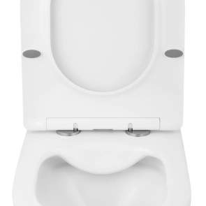 Унітаз підвісний безобідковий Kroner Harz WHI523632 RIMLESS з сидінням (KH523632WHIR) №5