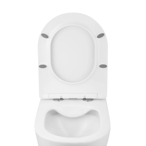 Унітаз підвісний безобідковий Kroner Harz WHI523632 RIMLESS з сидінням (KH523632WHIR) №6
