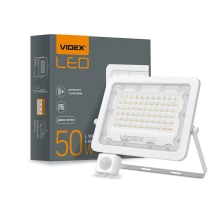 LED прожектор VIDEX F2e 50W 5000K з датчиком руху та освітленості L-F2e505W-S