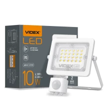 LED прожектор VIDEX F2e 10W 5000K з датчиком руху та освітленості