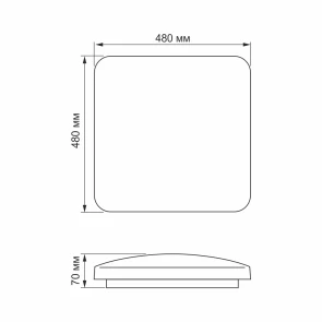 LED світильник настінно-стельовий Квадрат VIDEX 48 W 4100K Матовий №4