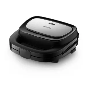 Мультимейкер Philips Series 5000 750Вт, антипригарне покриття, 3 пластини, корпус-пластик, чорно-сріблястий №2